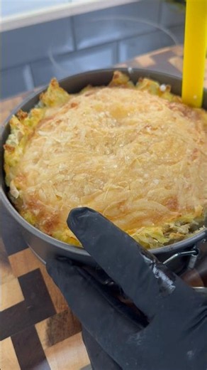 Easy to make chicken potato quiche 🤤 #cooking #food #quiche