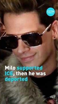 Milo supported ICE, then he was deported