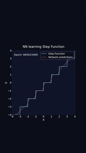 Neural Net learns Step Function