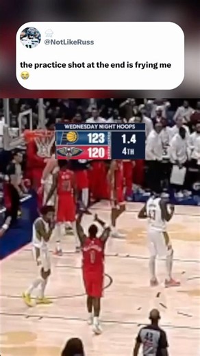 Zion Williamson had to get up a practice shot 😅