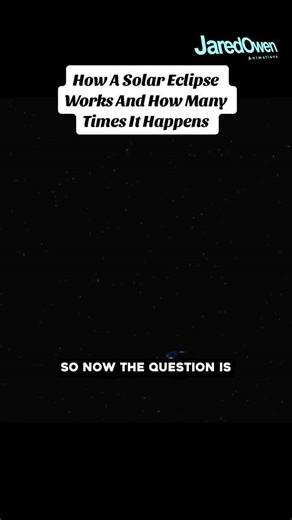 Did you know this about the solar eclipse? #jaredowen #3danimation