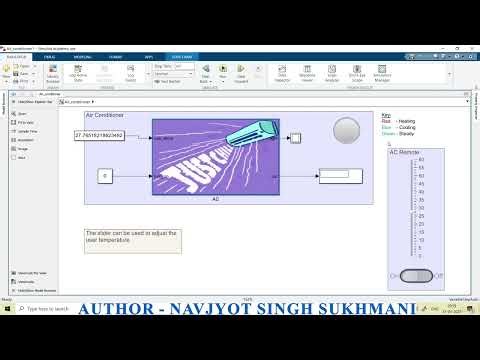 (Matlab) Course 1: 13.19 Project 6 Using Stateflow Implementation of Air Conditioner