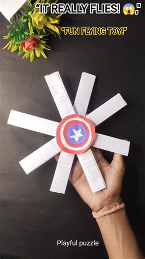 Diy Paper Flying Plane Toy ✈️ Fun Craft Activity for Kids😱 #youtubeshorts #viral #kids #diy #shorts