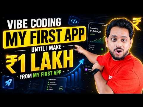 DAY 1 - Vibe Coding an App Until I make 1,00,000₹ From my first app