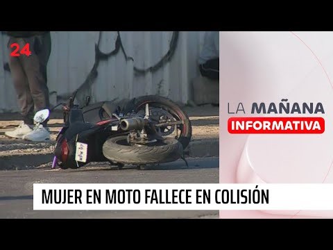Mujer que iba en moto muere tras choque con auto en La Pintana | 24 Horas TVN Chile
