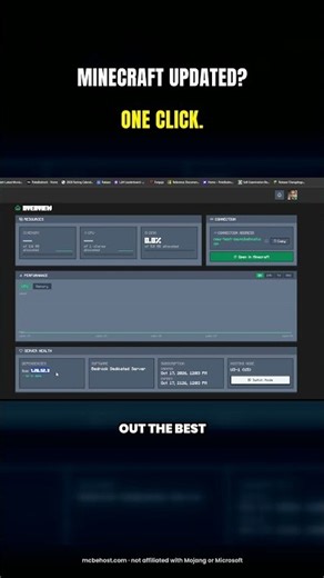 Minecraft updated? 1-click server update