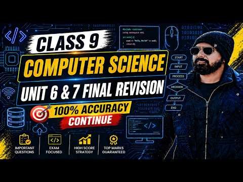 CLASS 9 COMPUTER FINAL REVISION UNIT 6 & 7 | IMPORTANT QUESTIONS | CHAPTERWISE % | 5 SHORT 1 LONG Q