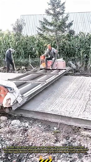 Innovative Process Rolling Textured Frames for Durable Anti-Slip Concrete #dailywork
