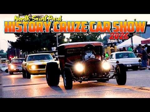 SUNSET CLASSIC CAR SHOW!!! North Saint Paul History Cruze Car Show. Muscle Cars. Hot Rods. USA!