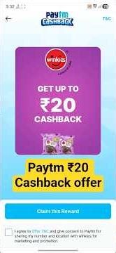 paytm ₹20 Cashback Offer ! paytm new cashback offer 2025#paytm #paytmkaro