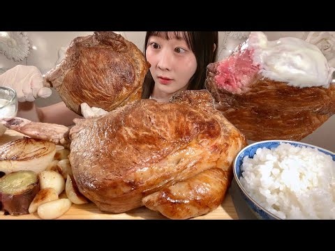 ASMR Wagyu Tomahawk Steak【Mukbang/ Eating Sounds】【English Subtitles】