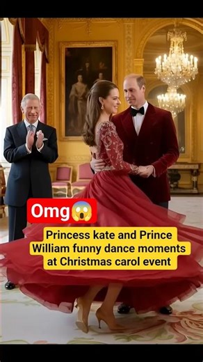 Princess kate and Prince William funny dance Christmas carol #shorts #princewilliam #katemiddleton