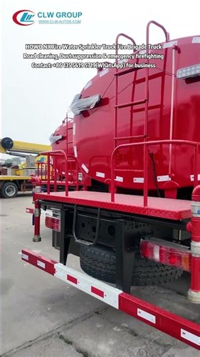 Mining Site Cleaning & Emergency Fire Fighting-HOWO NX Fire Water Sprinkler Truck Fire Brigade Truck