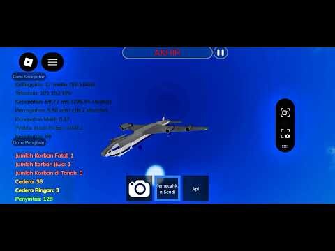 American Blue Airlines flight 688 - Crash animation (Fictional)