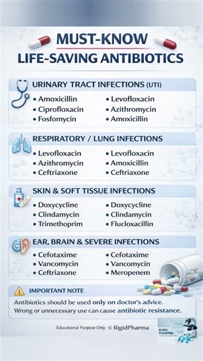 Antibiotics & Their Uses | Easy Explanation for Medical Students & Healthcare Learners #shortsfeed