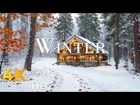 Winter 4K ❄️ Snowy Landscapes, Frozen Lakes & Peaceful Nature Relaxation Film