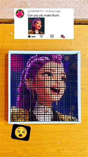Creating "RUMI" With 100 Cubes! 😵😱 #viral #rubikscube #trending #shorts 😊😊