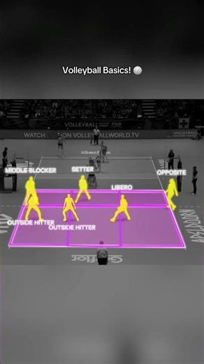 Volleyball for Beginners ☝️🏐 #volleyballworld #volleyball #positions #libero #setter