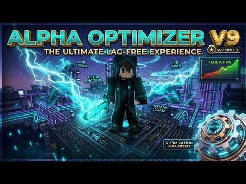 MAX FPS in Minecraft! 🤯 Alpha Optimizer V9 (Outlined Ores, Low Fire & No Lag)