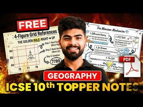 🔥 Best Last Minute Geography Notes | ICSE Class 10 | ICSE 2026