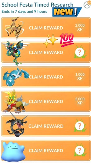 Speedrunning✨️School Festa Timed Research in Pokemon Go