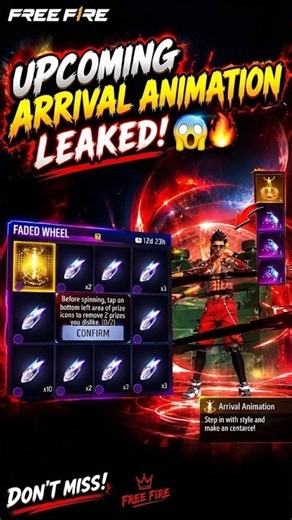 😱 Upcoming Arrival Animation LEAKED! 🔥 #freefire #ff #freefireshorts