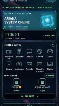 Ariana OS Android Launcher | Neon Glass UI, Task Manager & Fast #launcher