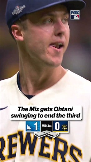 Jacob Misiorowski strikes out Shohei Ohtani to retire the side 💪 #dodgers #brewers #baseball #mlb