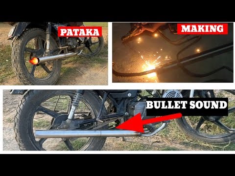 Splendor modified silencer | steel pipe modified exhaust || BULLET SOUND