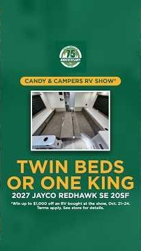 Twin Beds or One King | 2027 Jayco Redhawk SE 20SF Walkthrough | Hilltop Camper & RV
