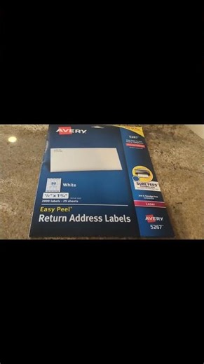 Avery Printable Return Address Labels with Sure Feed, 0.5" x 1.75", White, 2,000 Blank Mailing Label