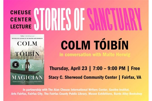 Colm Tóibín: Stories of Sanctuary | 2026 Cheuse Lecture - PoPville