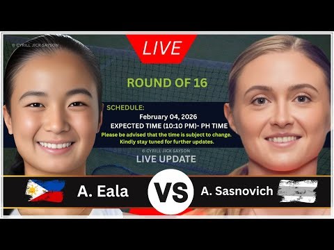 ALEXANDRA EALA 🇵🇭 VS ALIAKSANDRA SASNOVICH 🇧🇾 | ABU DHABI OPEN 2026 | LIVE SCHEDULE UPDATE 🎾