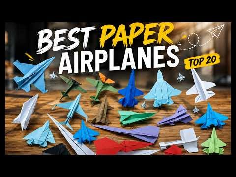20+ Best Paper Airplanes You Can Make! ✈️ Easy to Advanced Origami Planes Collection Step By Step