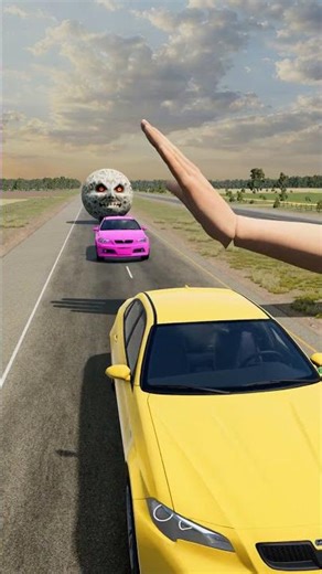 Big & Small Cars vs Giant Hand Slap - BeamNG.Drive