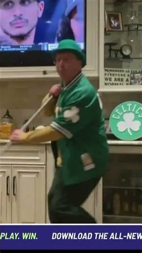 Celtics Fan ‘Sweeps’ to Celebrate Conference Title Win | #Boston #Celtics #NBA #NBAPlayoffs