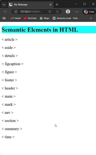 Semantic Elements in html css | CodeCrunch |