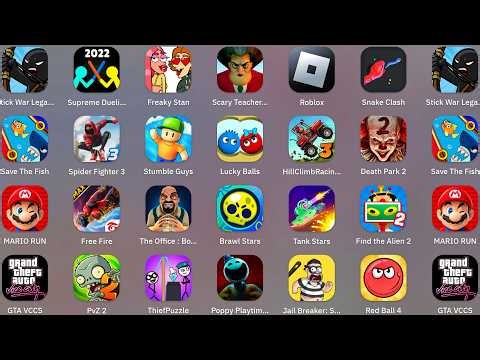 Lucky Balls,Red Ball 4,Jail Breaker,Stick War Legacy,Freaky Stan,Hill Climb 3,Find The Alien 2