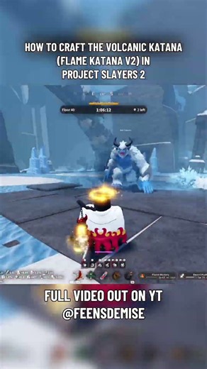 HOW TO CRAFT A VOLCANIC KATANA (Flame Katana V2) IN PROJECT SLAYERS 2