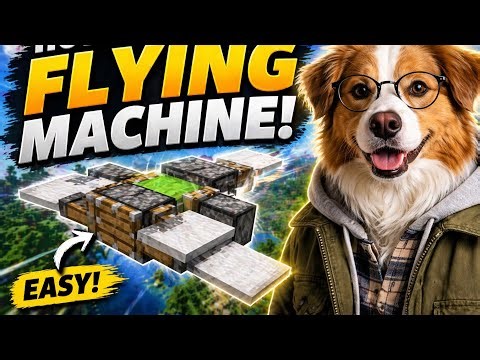 How to build a flying machine in Minecraft step by step 