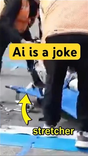 Robot needs a stretcher?! 🚑🤖 #beijing #fail