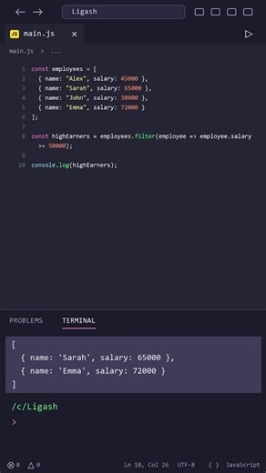 How to Filter Arrays in JavaScript Fast! ⚡ #Shorts