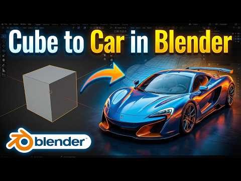 Turning a Simple Cube into a Car in Blender (Full Process)