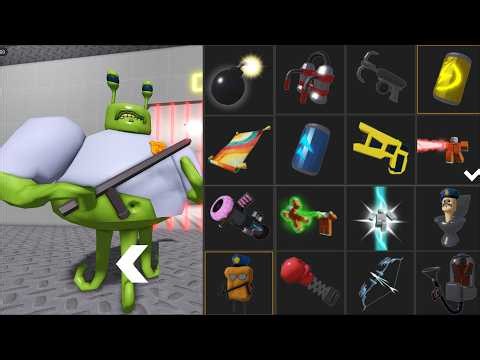 ALIEN BASE BARRY PRISON RUN (Obby) New Character Use All Items Vs All Morphs Roblox Full Gameplay?!