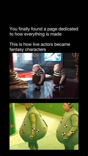 How Everything Is Made on Instagram: "In Alice in Wonderland, the bizarre charm of Wonderland was brought to life using advanced motion-capture and digital body-warping techniques — especially for Tweedledee and Tweedledum. Actors performed on set wearing padded green suits covered in tracking markers, allowing animators to capture every movement, gesture, and expression in real time. Their performances were then digitally reshaped, expanding and rounding their bodies into the exaggerated twin f