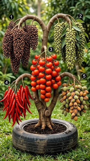 This Tiny Pot Is Growing 5 Different Plants?! 😳🌱#shorts #viral #trending
