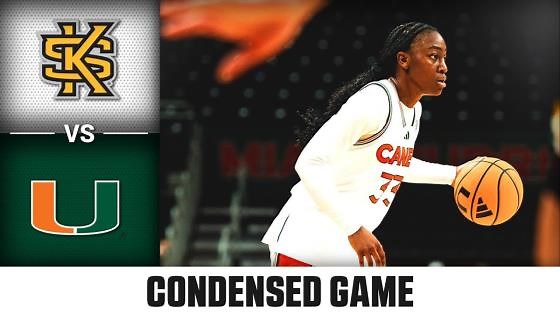 Kennesaw State vs. Miami Condensed Game | 2025-26 ACC Women’s Basketball