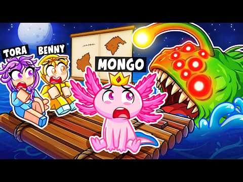 I Became An AXOLOTL And Got TRAPPED 100 Days At Sea! (Roblox)