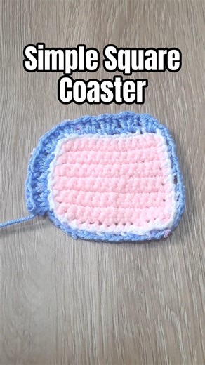 Square Coaster Crochet 🧶 #shorts