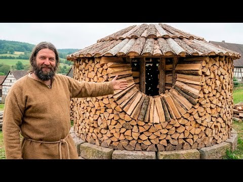 How Medieval Farmers Kept Firewood Dry for 8 Months (This ONE Shed Trick)